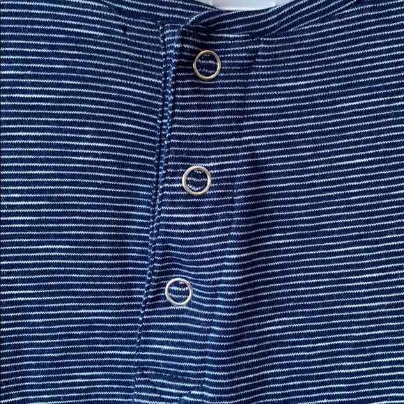 Dark Blue and White Striped D&F Shirt - Picture 2 of 5